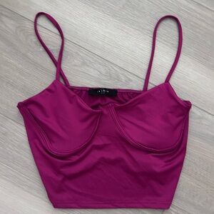 Women's Magenta Crop Top